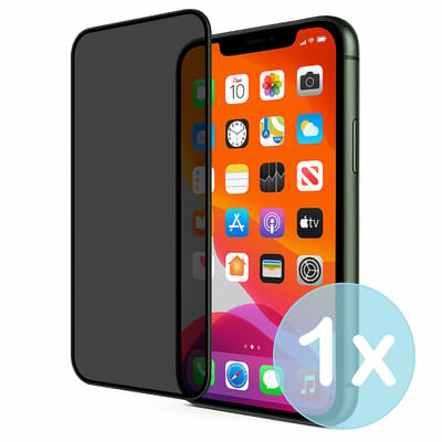 Privacy Screenprotector Geschikt voor iPhone 11 – Anti-Gluren – Krasbestendig Gehard Glas 9H – Volledige Dekking – FuturiQ