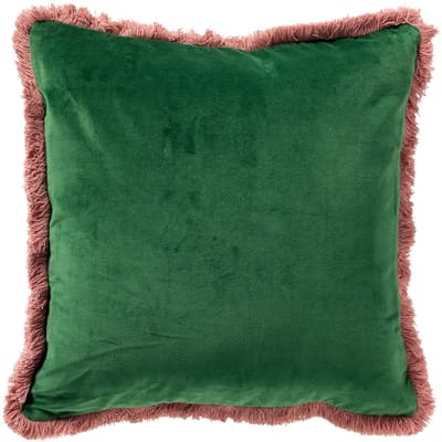 SEBASTIAAN | sierkussen 45x45 cm | Grass Green | groen en oranje | Hoii
