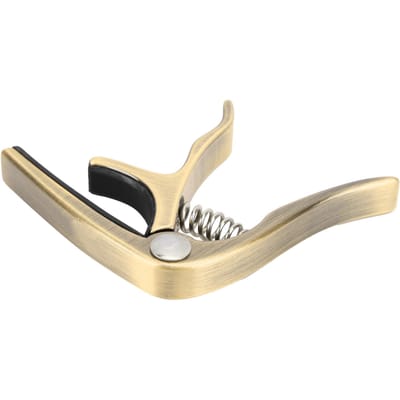 CP‑08 Alliage de Zinc et Silicone Léger Capodastre pour Guitare Ukulélé Accessoires d'Instruments de Musique Or Champagne beige