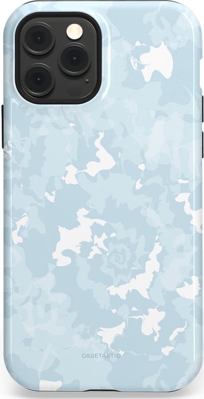 Casetastic Hoesje Geschikt voor Apple iPhone 12/12 Pro Magsafe - Stijlvolle Beschermende Duo-layer Case - Blauwe wervels
