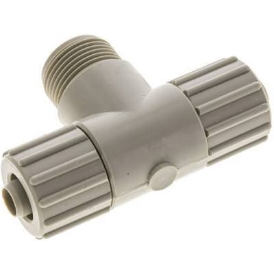 15x9mm En G3/4'' PP T-Vormige Knelfitting Met Buitendraad 10 Bar PVC En PA