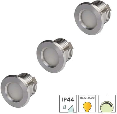 Lybardo - Inbouwspots extra klein 3-pack - 3W - Dimbaar - Dim to Warm 2000K-2700K - Zaagmaat 28mm