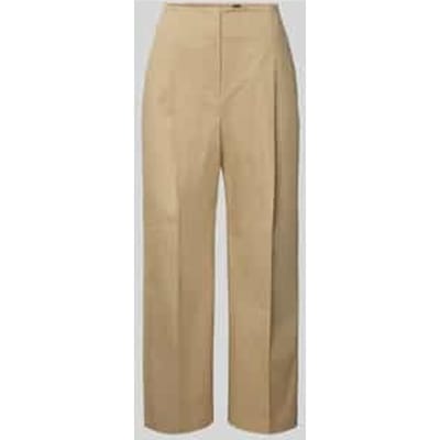 Broek met rechte pijpen bandplooibroek van katoenmix model 'TULOTTA'