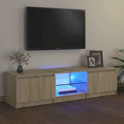vidaXL - Tv-meubel - met - LED-verlichting - 140x40x36 - cm - sonoma - eikenkleur
