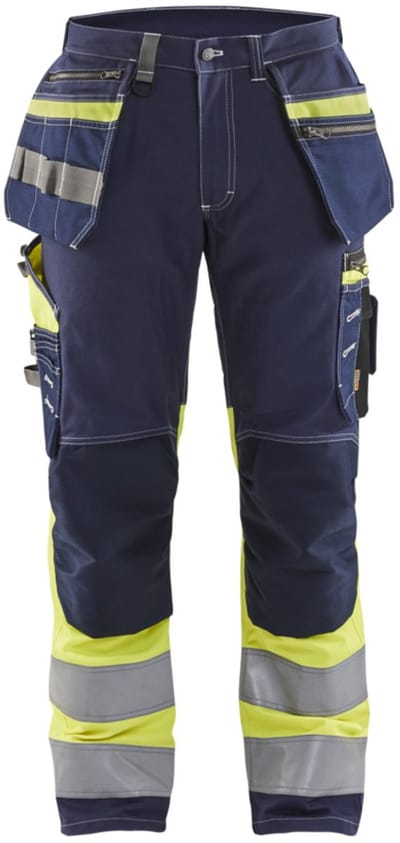 Blaklader High Vis werkbroek met stretch 1794-1370 - Marine/High Vis Geel - C144