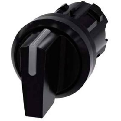 Siemens 3SU10022BM100AA0 3SU1002-2BM10-0AA0 Knevelschakelaar Verlicht Knevel Zwart 2 x 45 ° 1 stuk(s)