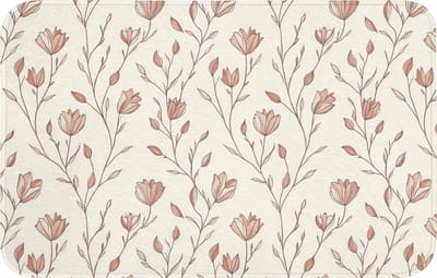 WC mat 80x50 cm - Antislip - Patroon - Klassiek - Roze - Toiletmat - Vloermat - Douchemat - Toilet tapijt - Toiletmatten