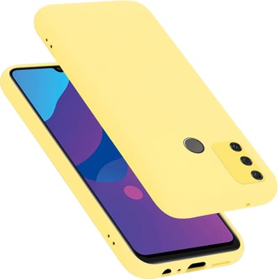 Cadorabo Hoesje geschikt voor Honor 9A in LIQUID GEEL - Beschermhoes gemaakt van flexibel TPU silicone Case Cover