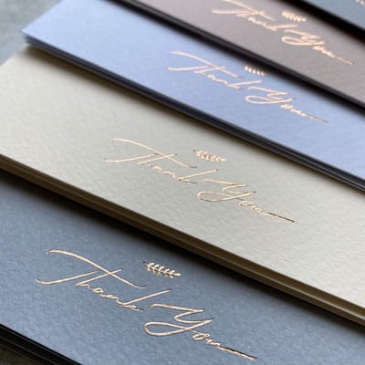 36 Luxe Bedankkaarten Set met Enveloppen en Stickers - Blauw & Goud Folie - Voor Bruiloft, Feest of Zakelijk Gebruik