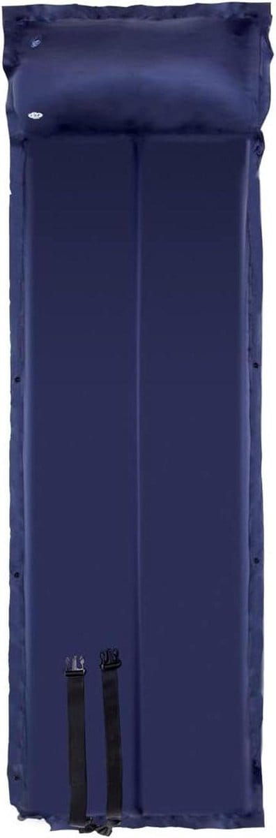 Zelfopblazende matras - Slaapmat - Kamperen en Reizen - Inclusief kussen - 190x63 cm - Donkerblauw