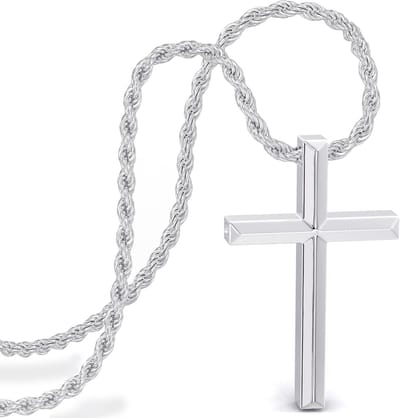 SERASAR Premium Ketting voor Heren [Divine] | Roestvrij staal 316L Chirurgisch staal | Waterdicht | Stevige ketting | Veilige sluiting | Zilver, 50 cm | Inclusief sieradendoosje