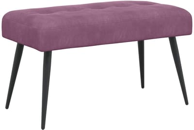 vidaXL - Bank - met - knopen - tufting - Paars - 80 - x - 40 - x - 46 - cm - fluweel