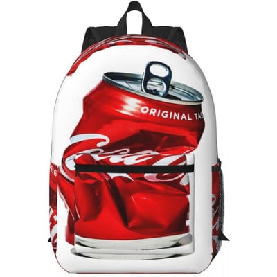 Coca Cola Student Rugzak Schooltas Wandel Reizen Dagrugzak voor Jongens Meisjes Boekentas Schoudertassen One Size black