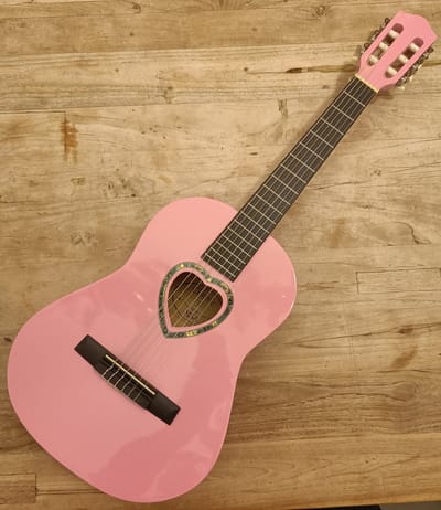 MSA K6 ROZE kindergitaar (1/4) voor 3 tot 6-jarigen klassieke gitaar nylon snaren