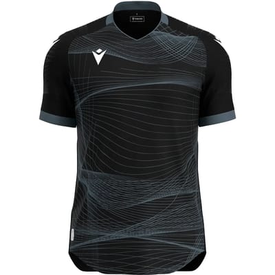 Macron Wyvern Eco Shirt Korte Mouw Heren - Zwart / Antraciet | Maat: 3XL