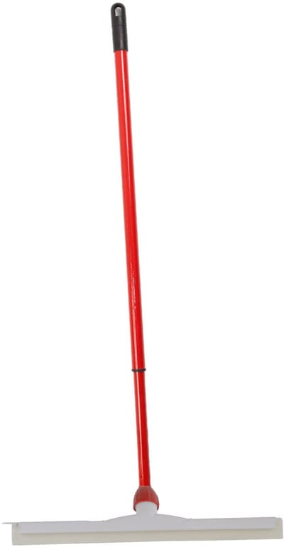 Betra Douchetrekker - vloertrekker - kunststof - wit - natuur rubber - B55 cm - Uitschuif steel rood - van 80 tot 130 cm