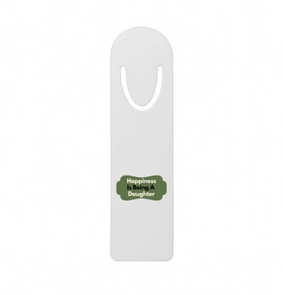 Hacebo® - happiness is being a daughter metalen boekenlegger - Dochter - de liefste dochter - verjaardag - cadeautje voor dochter - dochter artikelen - kado - geschenk Bladwijzer boekenleggers - 12.7 cm x 3.2cm