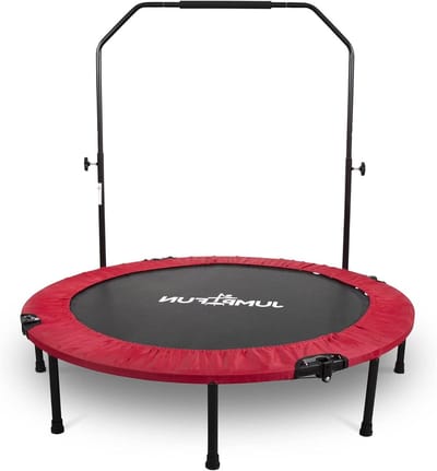 Trampoline Fitness - Mini Trampoline Hometrainer - Fitness Training - Opvouwbaar - 122 cm - Rood