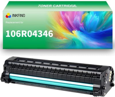 INKFIND 106R04346 Zwart tonercartridge compatibel met Xerox 106R04346 106R04347 106R04348 106R04349 Zwart geschikt voor Xerox B210/B205/B215 - 1-pack Zwart