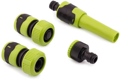 Irrigatieset 4-delig - Bewateringsset Tuinslang - Planten Besproeien - Instelbare Waterstraal - Slang 20 mm - Grijs