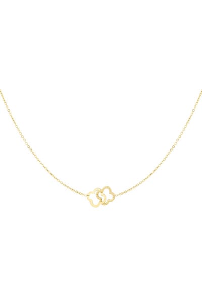 Lincked Lucky Clovers Ketting- goudkleur- klaver