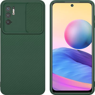 Cadorabo Hoesje geschikt voor Xiaomi RedMi NOTE 10 5G / POCO M3 PRO 5G in Bonbon Groen - Beschermhoes van flexibel TPU-silicone Case Cover en met camerabescherming