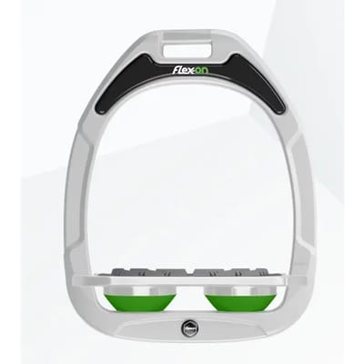 Platte Grip Stirrup Wit/Grijs/Groen Flex-On Green Composite
