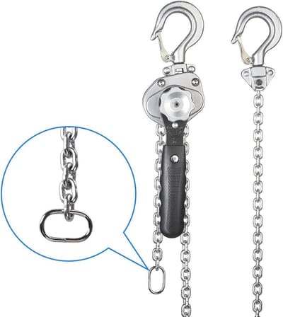 Mini Hendelkettingtakel - Kleine Takel - Ladingen Tillen - Lichtgewicht Compact Ontwerp - 1/2 Ton - Aluminium