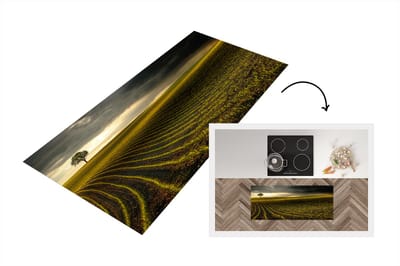 Keukenloper - Loper keuken - Weide - Boom - Donker - 120x50 cm - Keukenloper vinyl