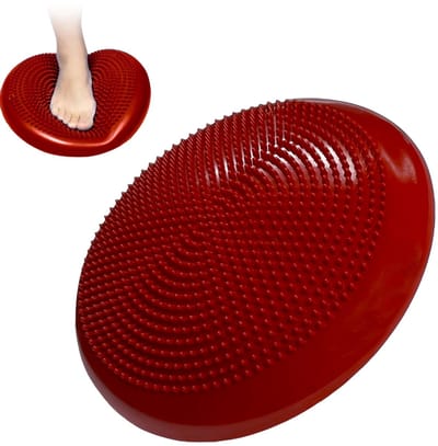 Padisport - Balanskussen - wiebelkussen - Balans kussen - Balanskussen volwassenen - met pomp - balance pad - Rood