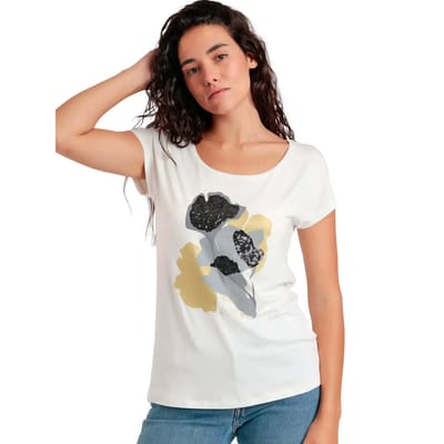 T-shirt Korte Mouw Admas T-shirt met slipe mouwen Best Wishes