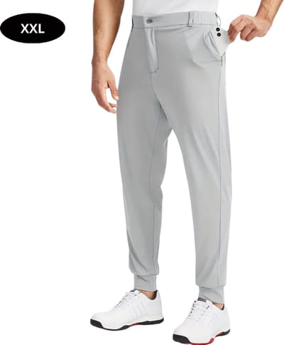 Bovista Golfbroek Heren - Golfkleding - Golfen - Golf Accessoires - Nette Pantalon - Lichtgrijs XXL - Maat 54