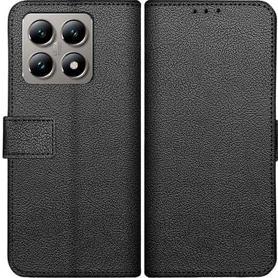 Just in Case hoesje geschikt voor Xiaomi 14T Pro Hoesje met Pasjeshouder - Bookcase Classic - Zwart