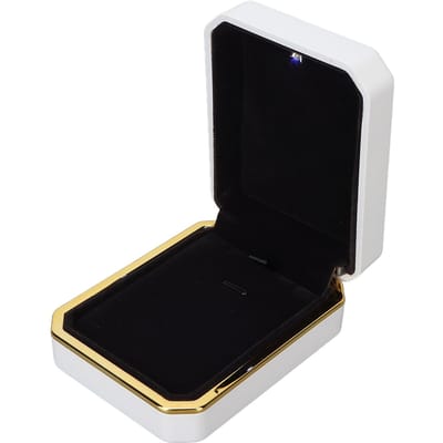 Boîte à pendentif unique, élégante et facile à nettoyer, boîte de rangement pour bijoux avec lumière pour le rangement des bijoux blanc