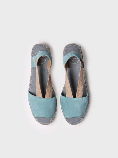 Platte suède espadrille voor dames | ELLA