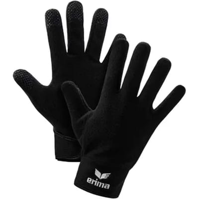 Erima Fleece Handschoenen - Zwart | Maat: S