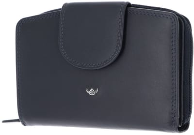 Golden Head Leren portemonnee Polo RFID Protect Damenbörse mit RV 3319 Marineblau donkerblauw