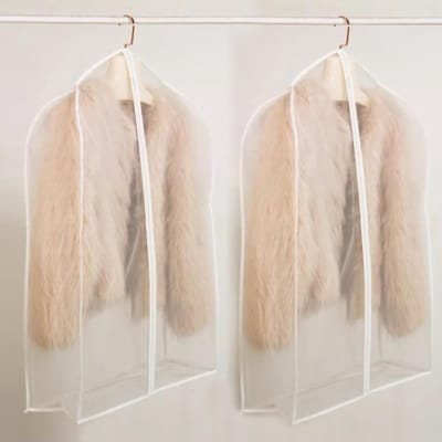Kledinghoezen Set - Stofhoezen Organza - Kleding Beschermen - Ademend Materiaal - H:140cm - Wit