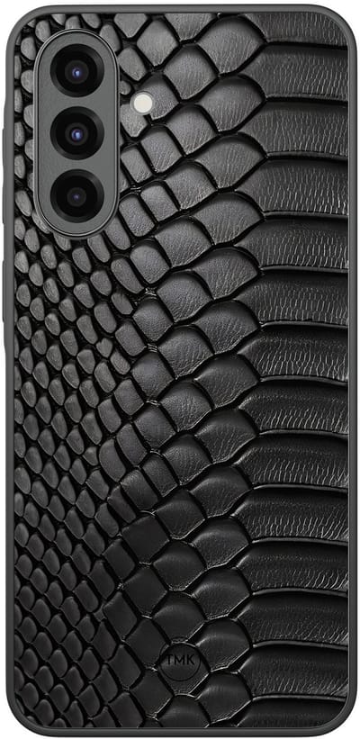 Hoesje geschikt voor Samsung Galaxy A36 - Black snake - Zwart - TPU case - Slangenprint - Hardcase zwart telefoonhoesje