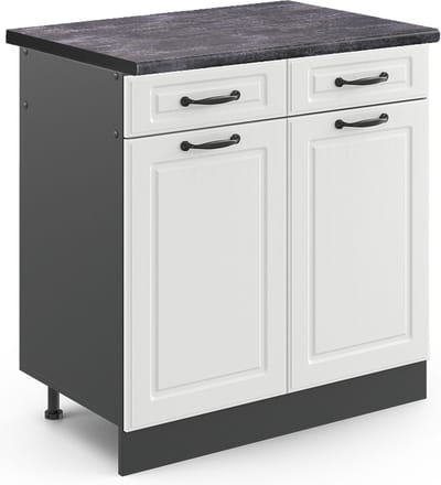 Vicco R-Line Keukenonderkast – 80 cm, WB Antraciet Wit Landhuis