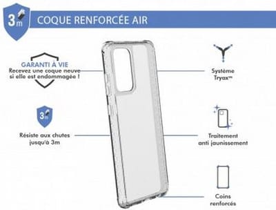 Force Case, Hoesje geschikt voor Samsung Galaxy A72 4G - Versterkt 2m met Air Cushion & Tryax System, Transparant