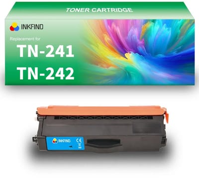 INKFIND TN241C/TN242C Cyaan tonercartridge compatibel met Brother TN241C TN-241C TN242C TN-242C Cyaan toner cartridge - 1-pack Cyaan