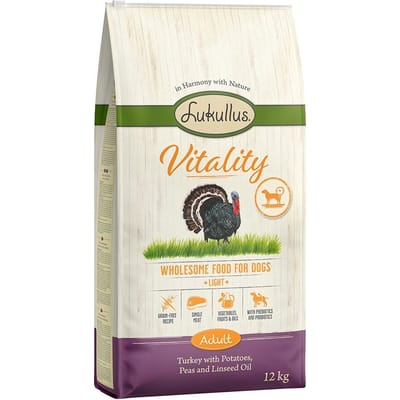 2x 12kg Lukullus Vitality Light Graanvrij Honden Droogvoer