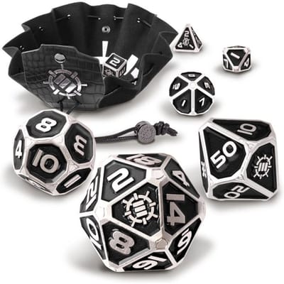 Enhance Metal RPG Dice Set - Black