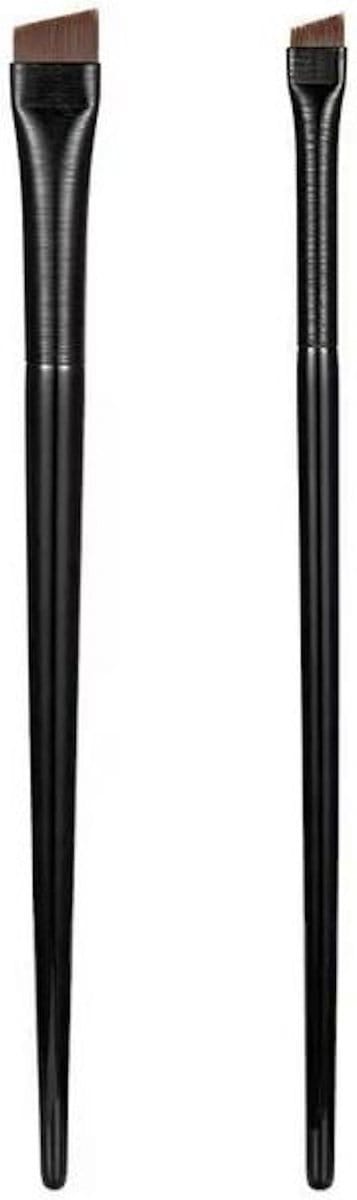 Wenkbrauw Contour Borstel - Set van 2 stuks - Wenkbrauw & Eyeliner Borstel - Draagbare Kleine Hoek Wenkbrauw Borstel - Vrouwelijke Make-up Tool