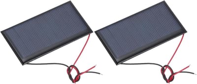 Miniatuur Zonnepanelen - Zonnecellen - Doe Het Zelf Projecten - Hoge Conversie Efficiëntie - 2 Stuks 77.5x40.5mm - Zwart