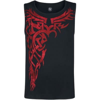 Outer Vision - Gothic Tanktop - Wings Tattoo - S tot 4XL - voor Mannen - zwart