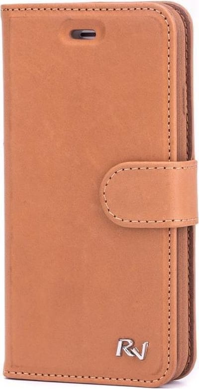Rico Vitello Leren Book Case Geschikt voor Samsung Galaxy S6 edge Lichtbruin