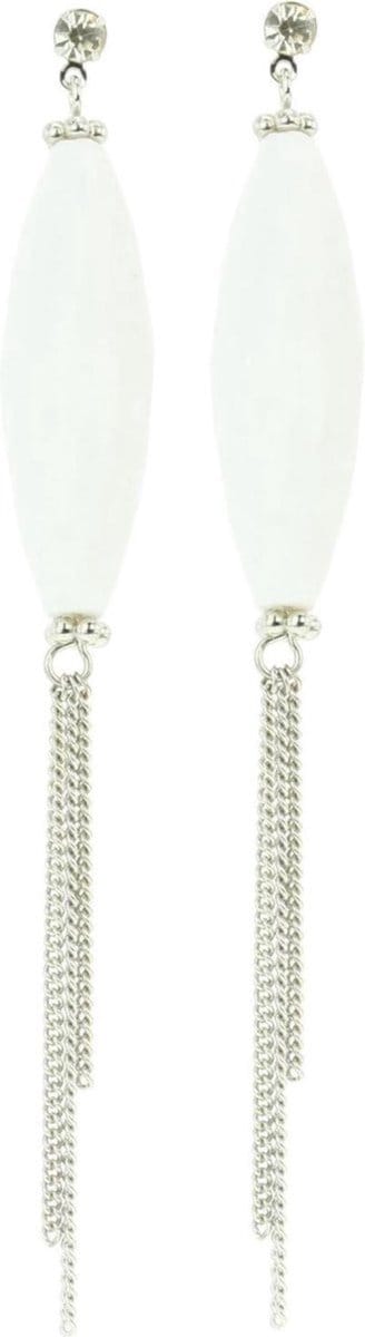 Behave - Oorhangers wit - elegant design - nikkelvrij - 10,5 cm