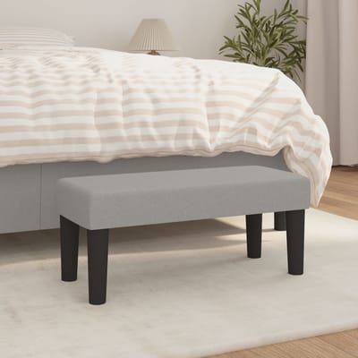 vidaXL - Bankje - 70x30x30 - cm - stof - lichtgrijs